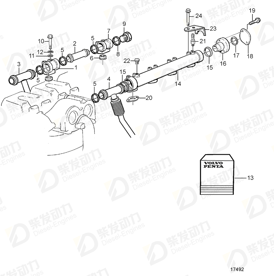 VOLVO Flange 3826734 Drawing